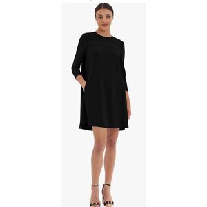 Donna Morgan Women's 3/4 Sleeve Tent Dress W/Pleat